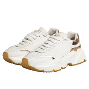 Dolce & Gabbana White Gold Daymaster Low Top Sneakers Shoes