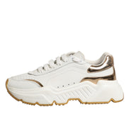 Dolce & Gabbana White Gold Daymaster Low Top Sneakers Shoes