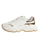 Dolce & Gabbana White Gold Daymaster Low Top Sneakers Shoes