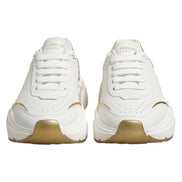 Dolce & Gabbana White Gold Daymaster Low Top Sneakers Shoes