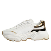 Dolce & Gabbana White Gold Daymaster Low Top Sneakers Shoes