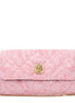 Versace Pink Fabric Clutch Bag