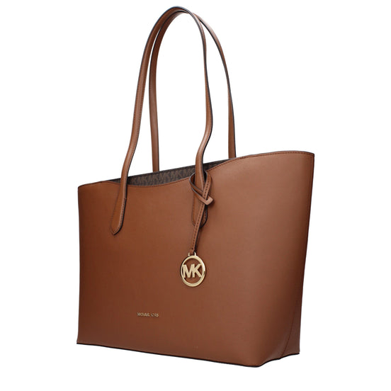 Τσάντα ώμου Michael Kors από καφέ δέρμα