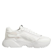 Dolce & Gabbana White Leather Daymaster Low Top Sneakers Shoes
