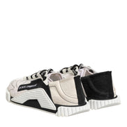 Dolce & Gabbana White Black Leather NS1 Sneaker  Shoes