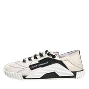 Dolce & Gabbana White Black Leather NS1 Sneaker  Shoes
