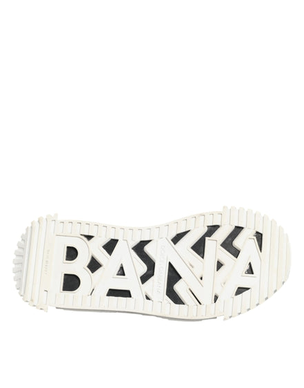 Dolce & Gabbana White Black Leather NS1 Sneaker  Shoes