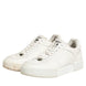 Dolce & Gabbana White Leather MIAMI Low Top Sneakers Shoes