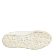 Dolce & Gabbana White Leather MIAMI Low Top Sneakers Shoes