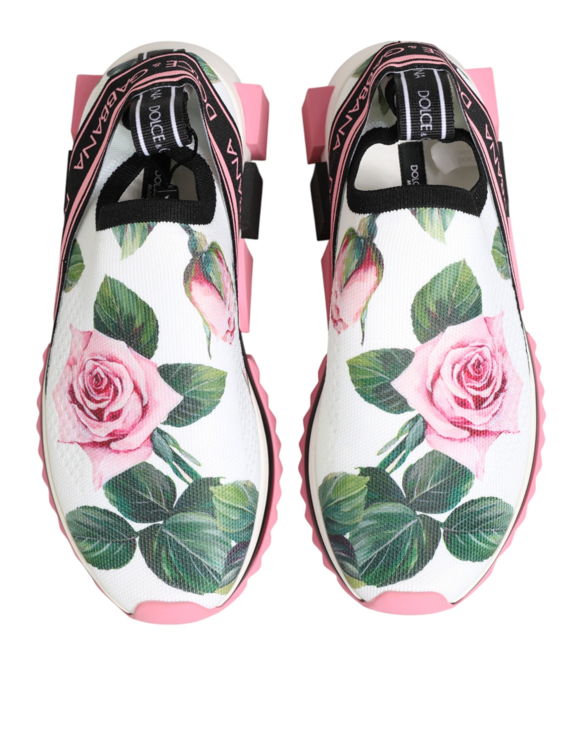 Dolce & Gabbana Αθλητικά Παπούτσια Sorrento με Σχέδιο Λευκό Τριαντάφυλλο
