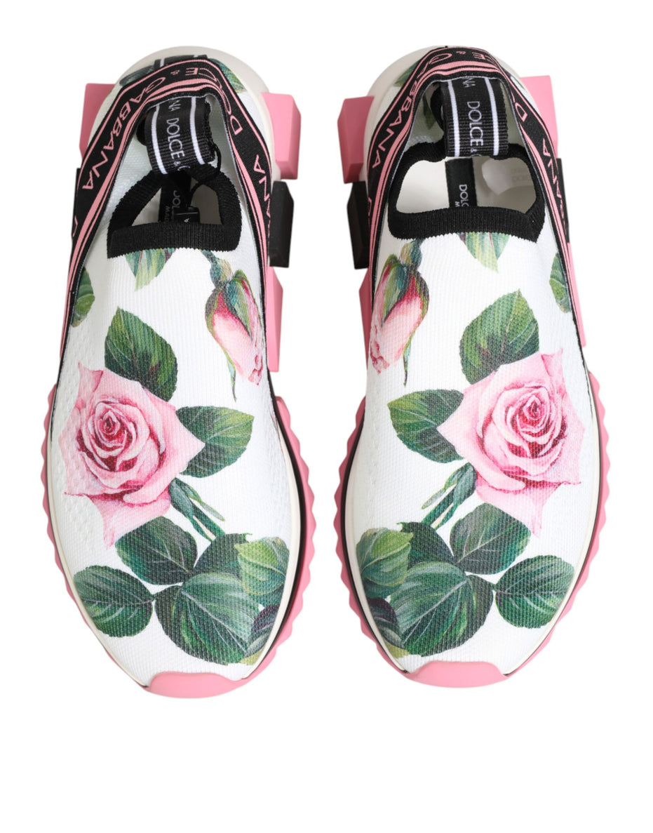 Dolce & Gabbana Αθλητικά Παπούτσια Sorrento με Σχέδιο Λευκό Τριαντάφυλλο