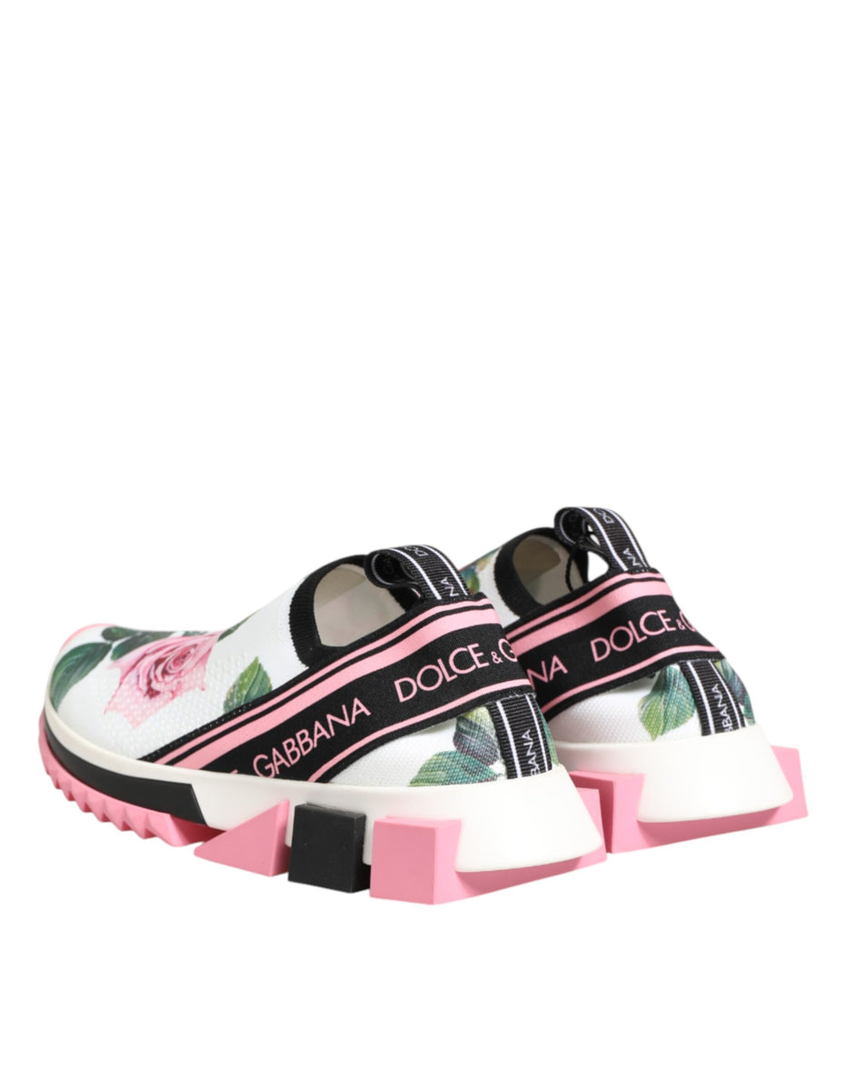 Dolce & Gabbana Αθλητικά Παπούτσια Sorrento με Σχέδιο Λευκό Τριαντάφυλλο