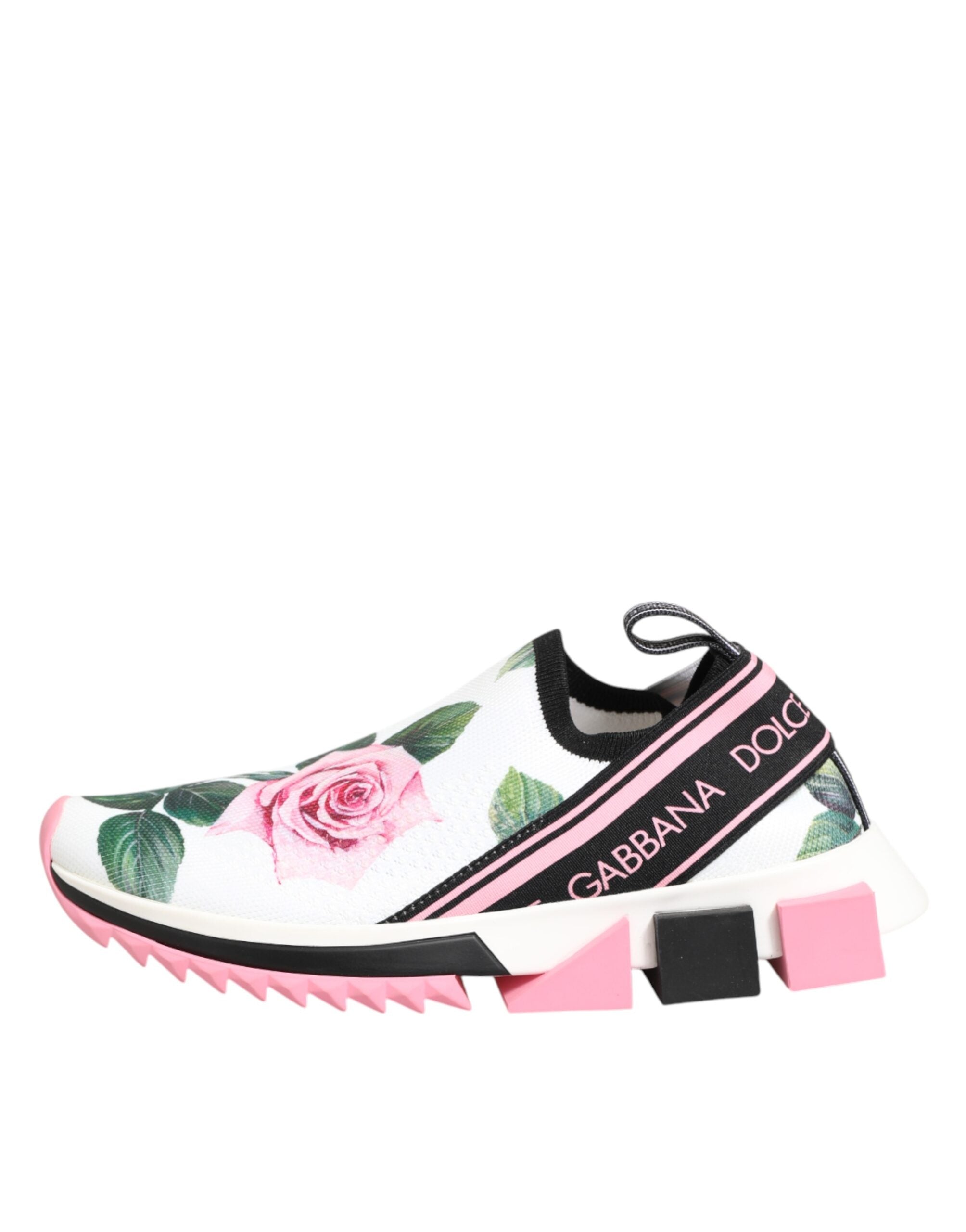 Dolce & Gabbana Αθλητικά Παπούτσια Sorrento με Σχέδιο Λευκό Τριαντάφυλλο