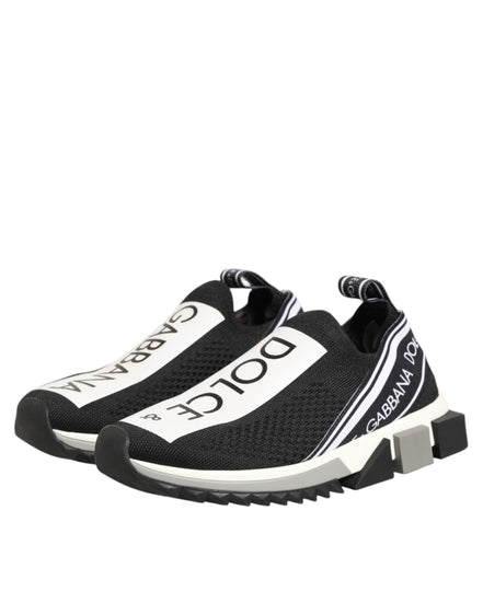 Dolce & Gabbana Black Logo Low Top Sorrento Sneakers Shoes