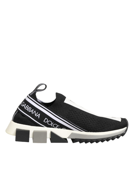 Dolce & Gabbana Black Logo Low Top Sorrento Sneakers Shoes
