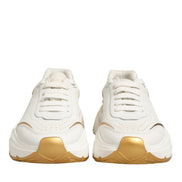 Dolce & Gabbana White Gold Daymaster Low Top Sneakers Shoes