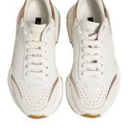 Dolce & Gabbana White Gold Daymaster Low Top Sneakers Shoes