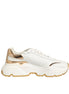 Dolce & Gabbana White Gold Daymaster Low Top Sneakers Shoes