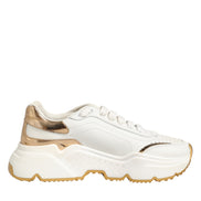 Dolce & Gabbana White Gold Daymaster Low Top Sneakers Shoes