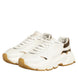 Dolce & Gabbana Λευκά Χρυσά Παπούτσια Daymaster Low Top Sneakers