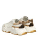 Dolce & Gabbana Λευκά Χρυσά Παπούτσια Daymaster Low Top Sneakers