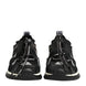 Dolce & Gabbana Black Mesh Sorrento Trekking Sneakers Shoes
