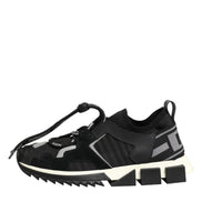 Dolce & Gabbana Black Mesh Sorrento Trekking Sneakers Shoes