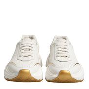 Dolce & Gabbana White Gold Daymaster Low Top Sneakers Shoes