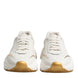 Dolce & Gabbana Λευκά Χρυσά Παπούτσια Daymaster Low Top Sneakers