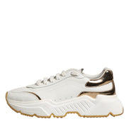 Dolce & Gabbana White Gold Daymaster Low Top Sneakers Shoes