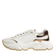 Dolce & Gabbana Λευκά Χρυσά Παπούτσια Daymaster Low Top Sneakers