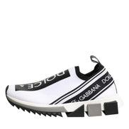 Dolce & Gabbana White Logo Low Top Sorrento Sneakers Shoes