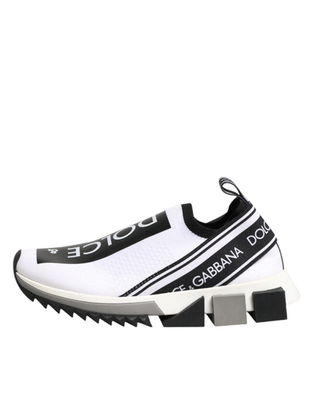 Dolce & Gabbana White Logo Low Top Sorrento Sneakers Shoes