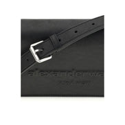 Alexander Wang Black Calf Leather Bos Taurus Shoulder Bag