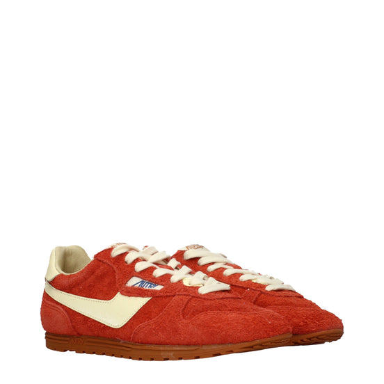 Autry Orange Leather Sneakers