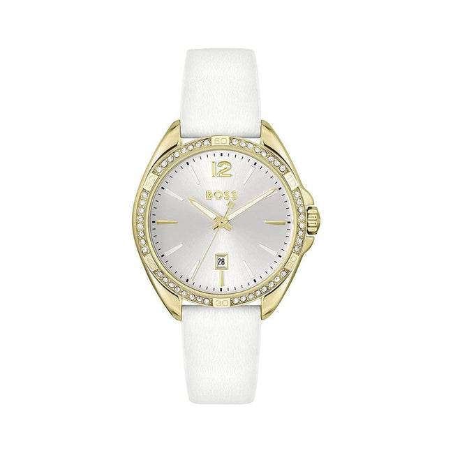 Hugo Boss White Stainless Steel Dress Watch