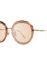 Longines Brown Metal Sunglasses