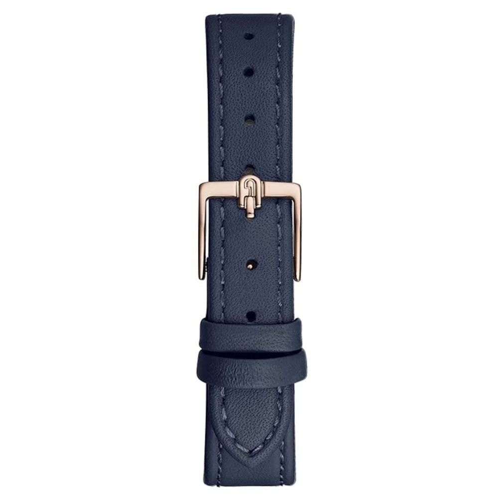 Γυναικείο Ρολόι Furla με Μπλε Δερμάτινο Λουράκι