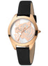 Just Cavalli Black Leather Dress Watch