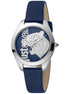 Just Cavalli Blue Leather Dress Watch