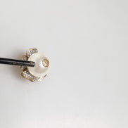 Dolce & Gabbana Gold Tone Maxi Faux Pearl Floral Clip-on Jewelry Earrings
