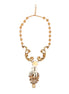 Dolce & Gabbana Gold Ceramic Crystal Cherub Baroque Pendant Necklace