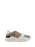 Burberry Beige Cotton Athletic Sneakers