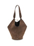 Khaite Brown Calf Leather Bos Taurus Shoulder Bag