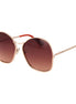 Max Mara Rose Gold Metal Sunglasses