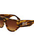 Victoria Beckham Brown Acetate Sunglasses
