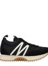 Moncler Black Fabric Low Top Sneakers