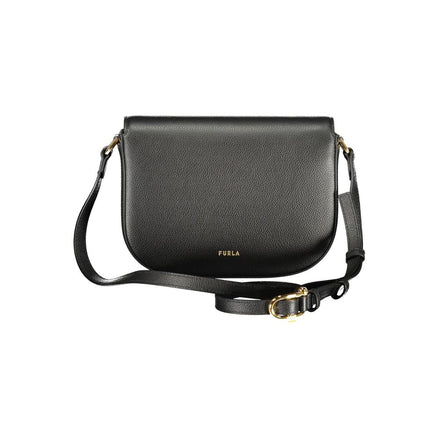 Furla Nero Γυναικεία Τσάντα Χιαστί από Δέρμα