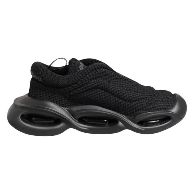 Dolce & Gabbana Μαύρα Slip On Χαμηλά Sneakers Wave