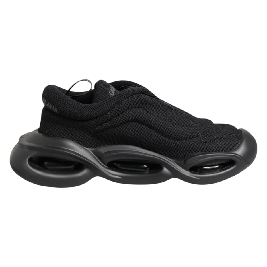 Dolce & Gabbana Μαύρα Slip On Χαμηλά Sneakers Wave